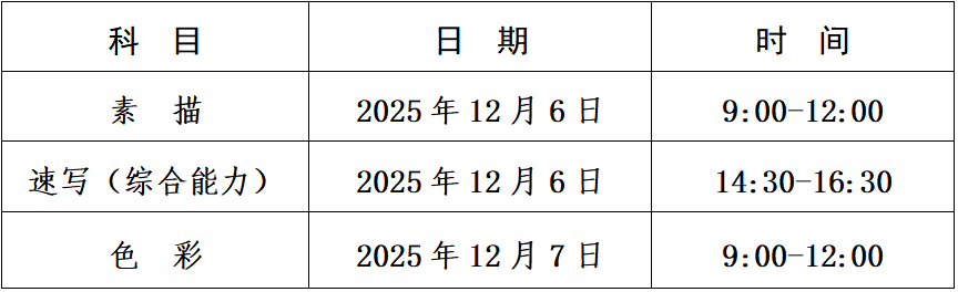 2026年美术与设计类专业统考温馨提示